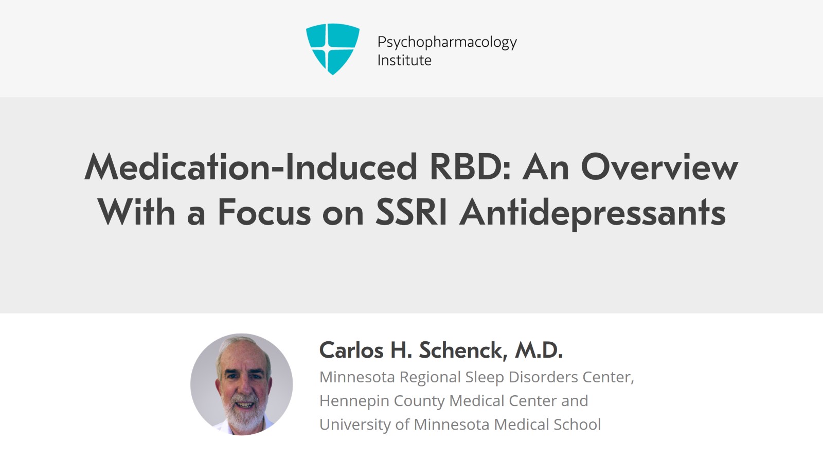Medication-Induced RBD: An Overview With a Focus on SSRI ...